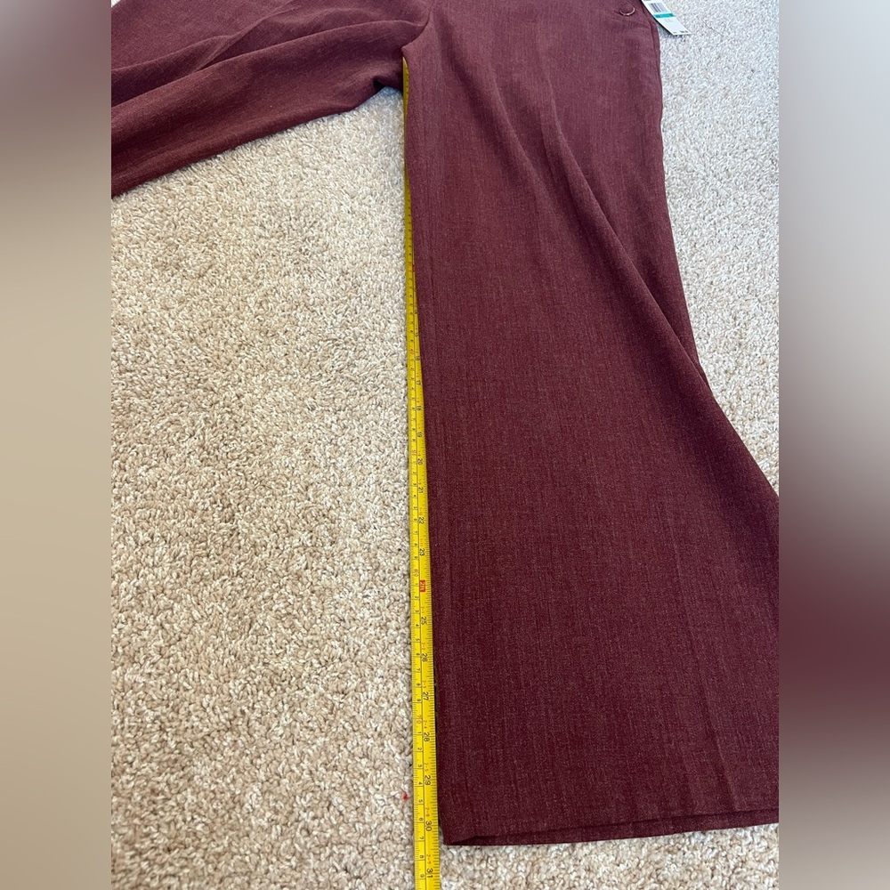Michael Kors Burgundy Wide-Leg Sailor Pants - Picture 11 of 11